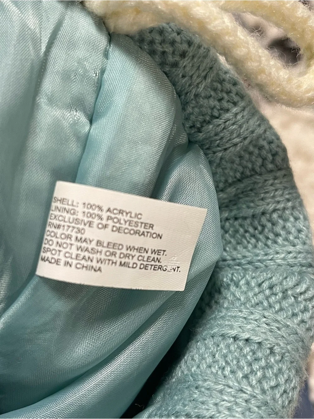 Personalized Knit Stocking in Light Teal with Letter A